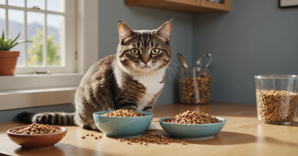 A cat enjoying a bowl of rehydrated freeze dried food