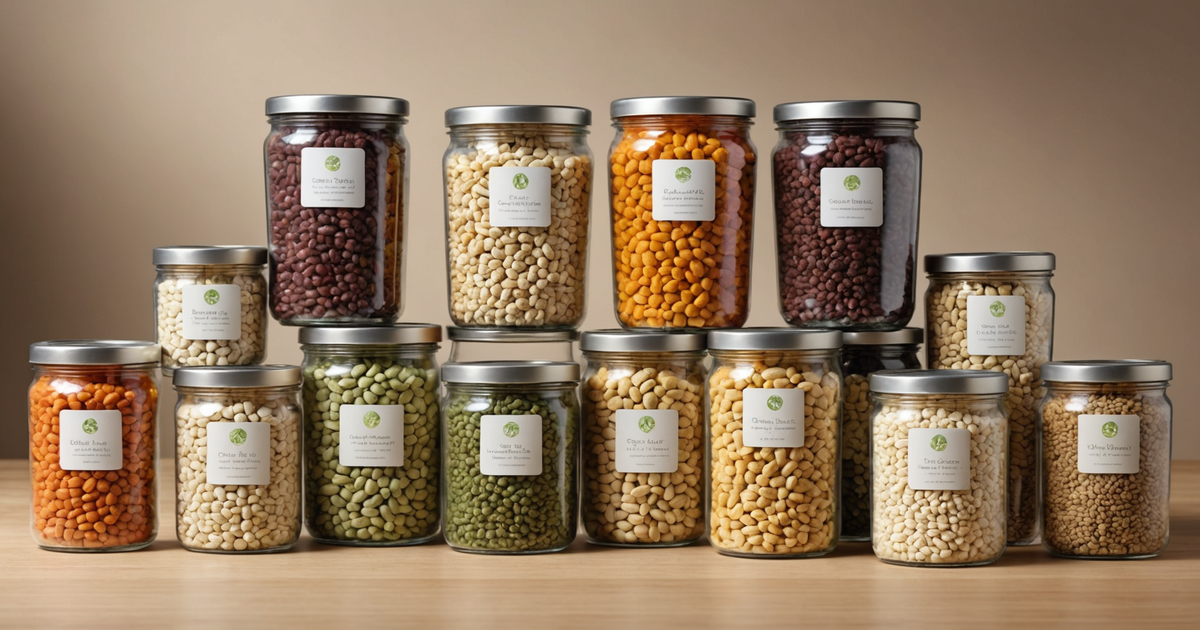 Illustration of bulk freeze dried food packaging