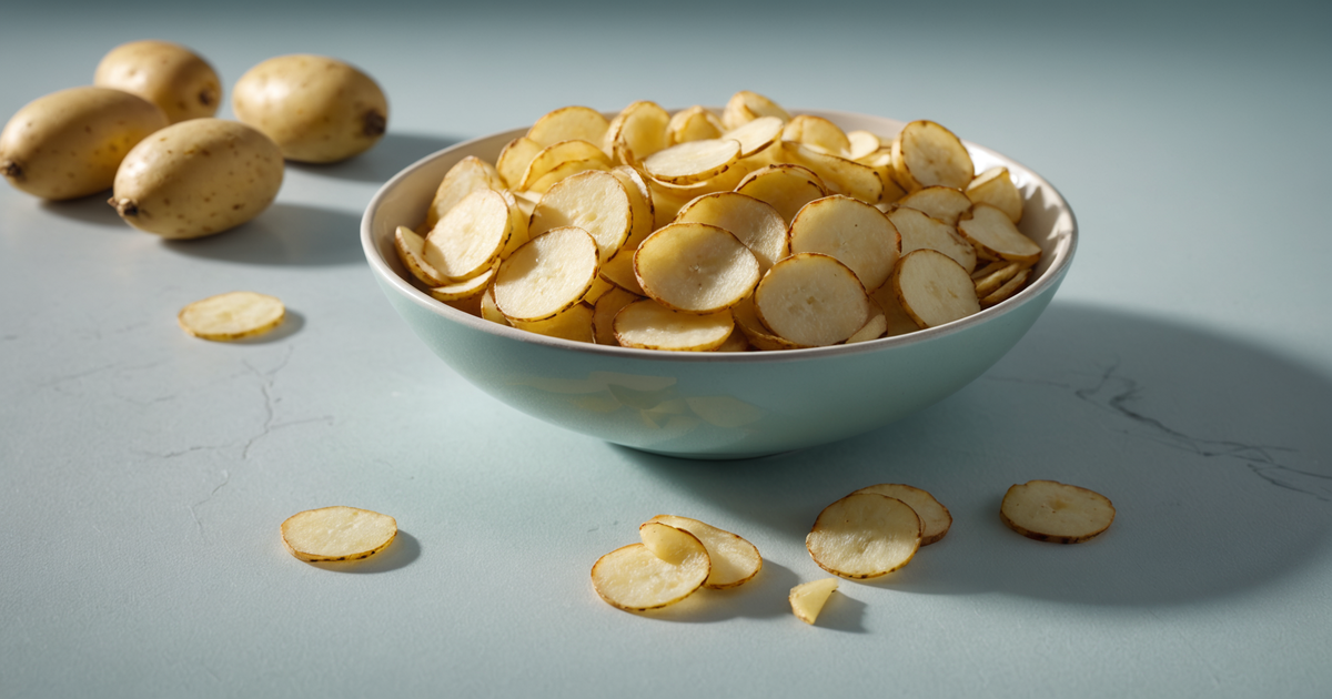 A nutritional chart of freeze dried potatoes