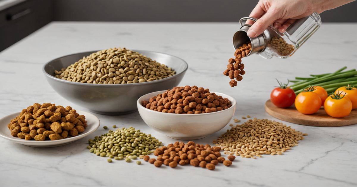 A picturesque display of freeze dried raw dog food being rehydrated in a bowl, showcasing the vibrant colours and textures.