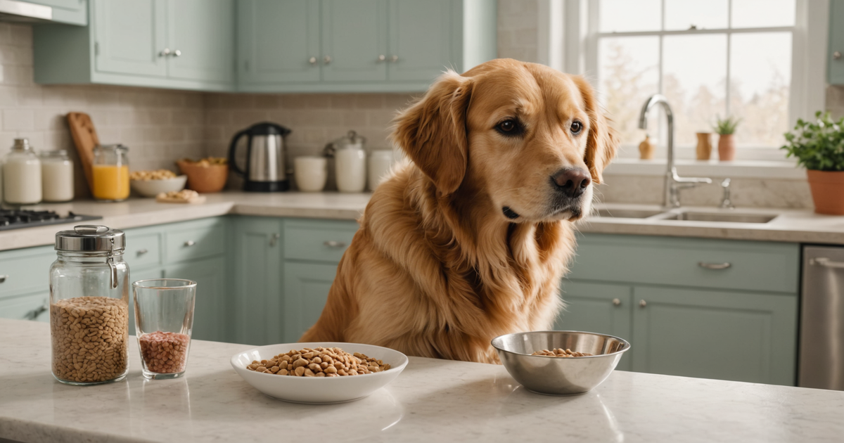 A step-by-step visual guide on how to transition a dog to a freeze-dried diet.