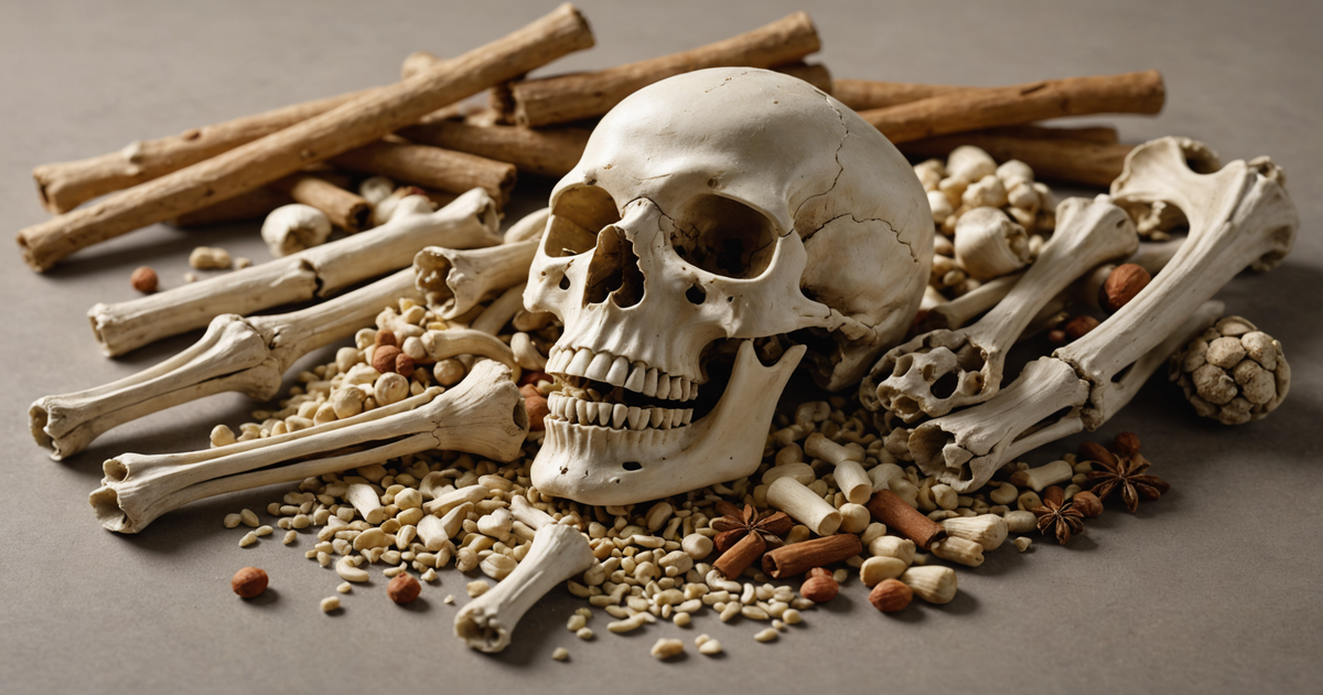 Layered freeze bones with visible ingredients