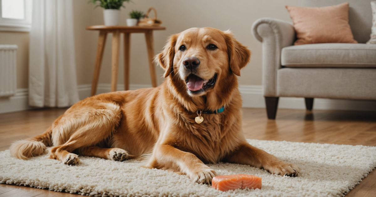 Dog enjoying NutriBites Salmon Treats