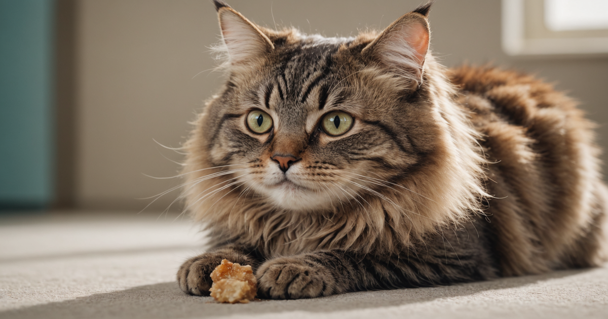 Close-up of a cat enjoying a freeze dried treat.