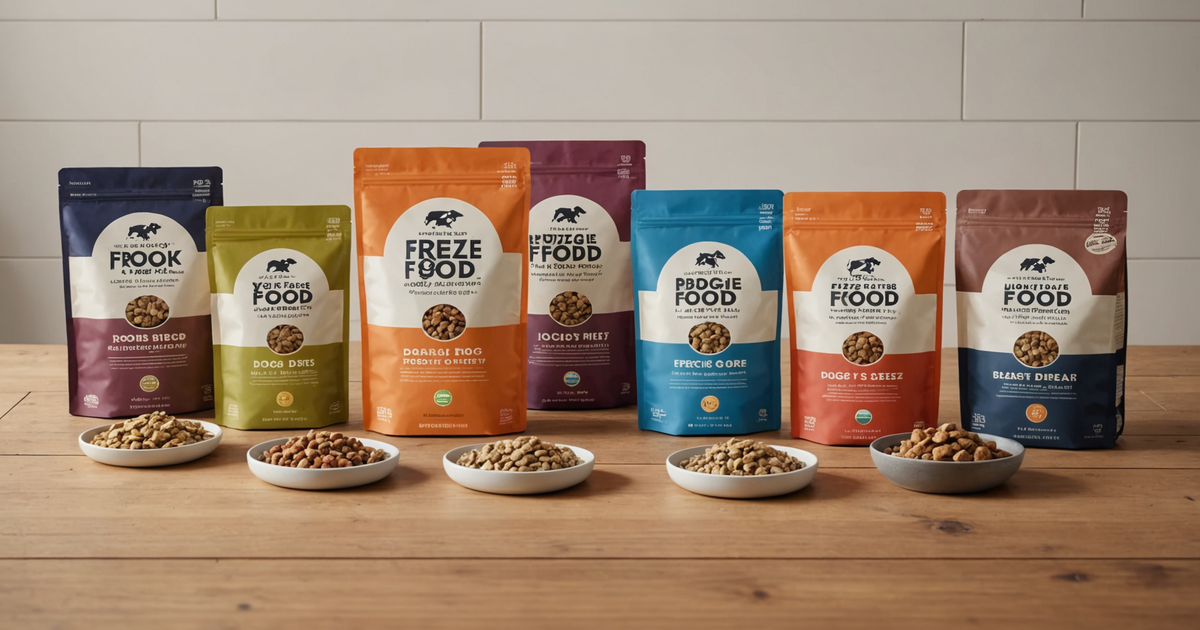 A selection of high-quality freeze dried dog food brands
