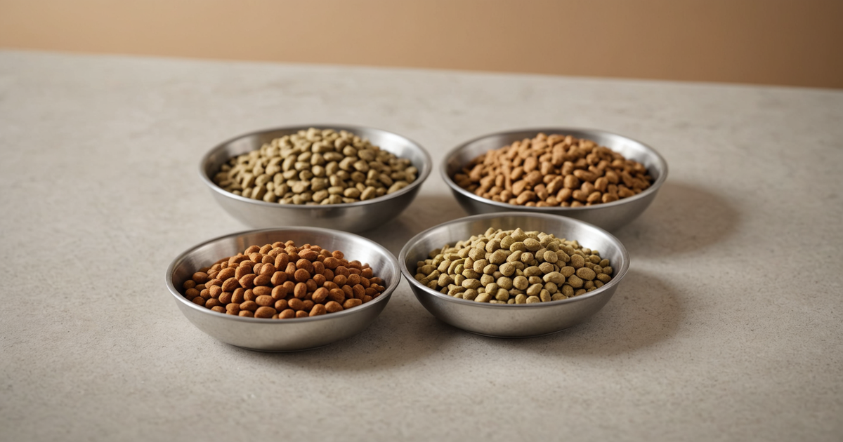 Chart comparing nutritional content between freeze-dried, raw, and kibble dog foods