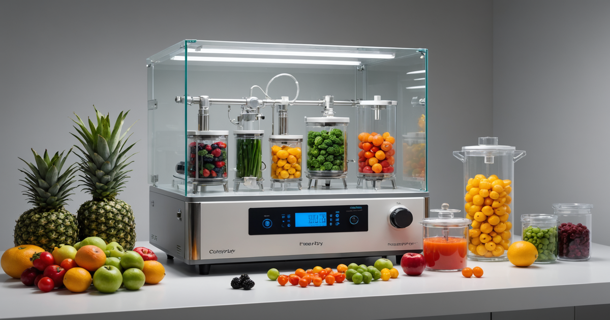 An illustration showing the freeze drying process