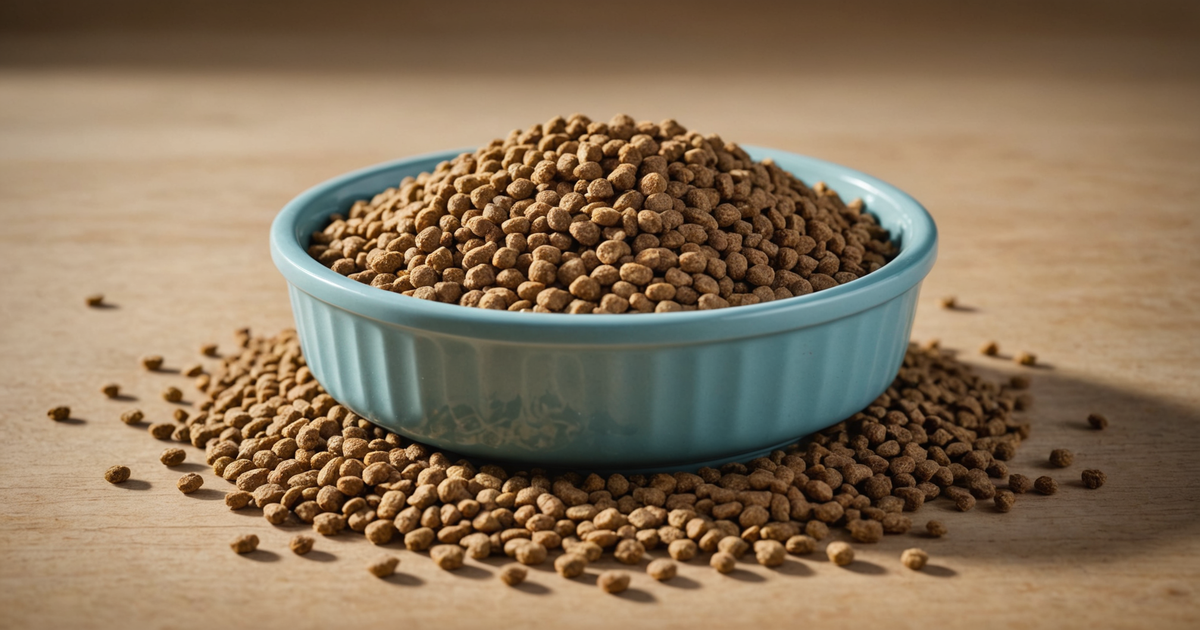 A bowl of rehydrated freeze-dried raw dog food.