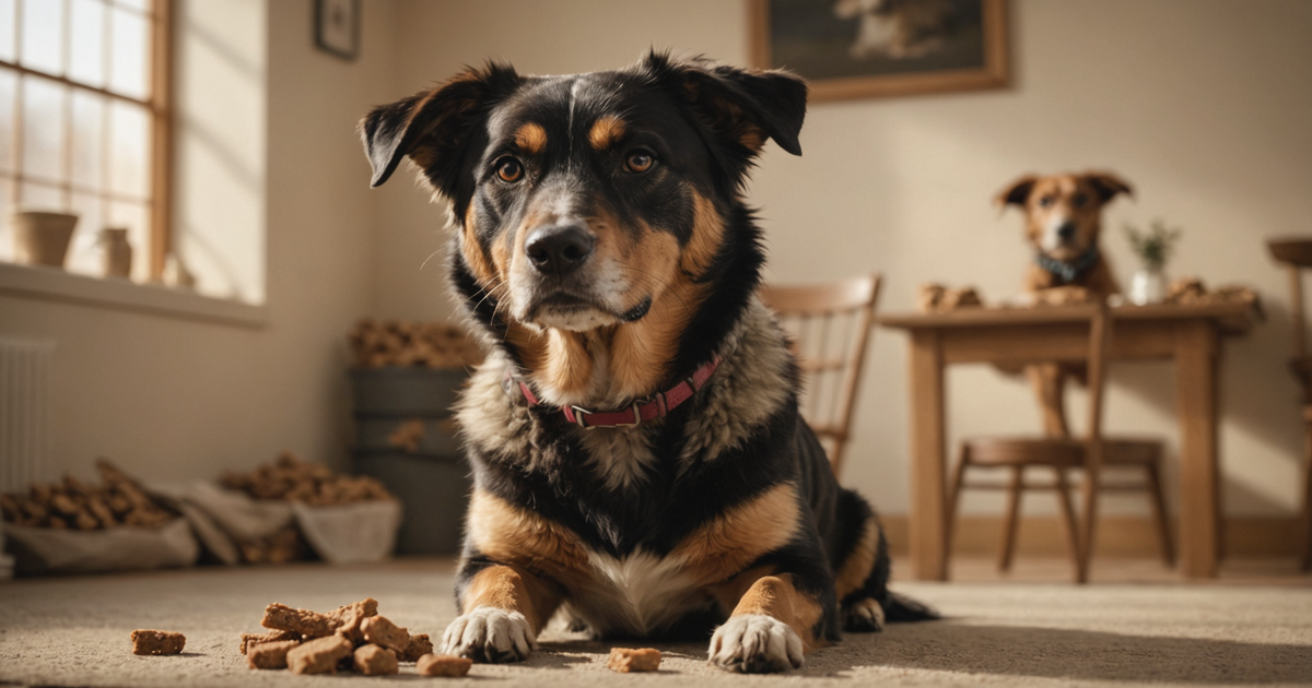 A dog in a training session receiving freeze dried lamb dog treats as a reward