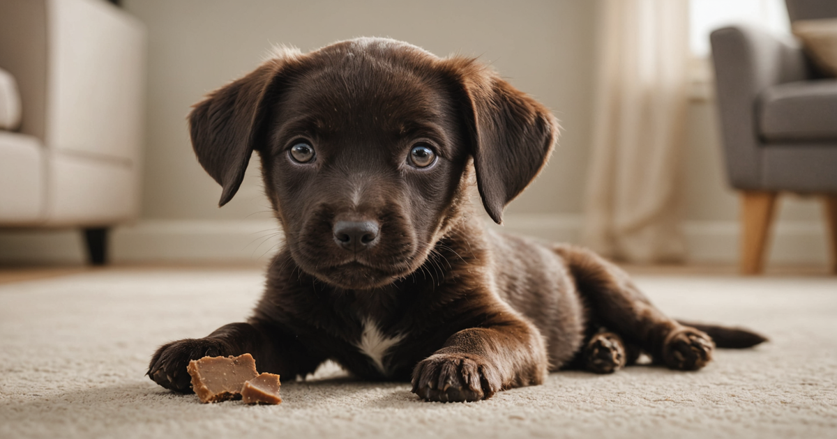 A puppy eagerly accepting a freeze dried liver treat from its owner