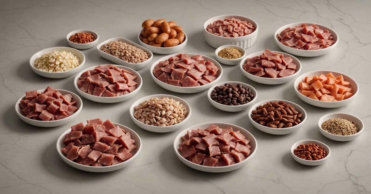 A detailed infographic showing the nutritional breakdown of freeze dried meat, highlighting protein, fats, and essential vitamins and minerals.