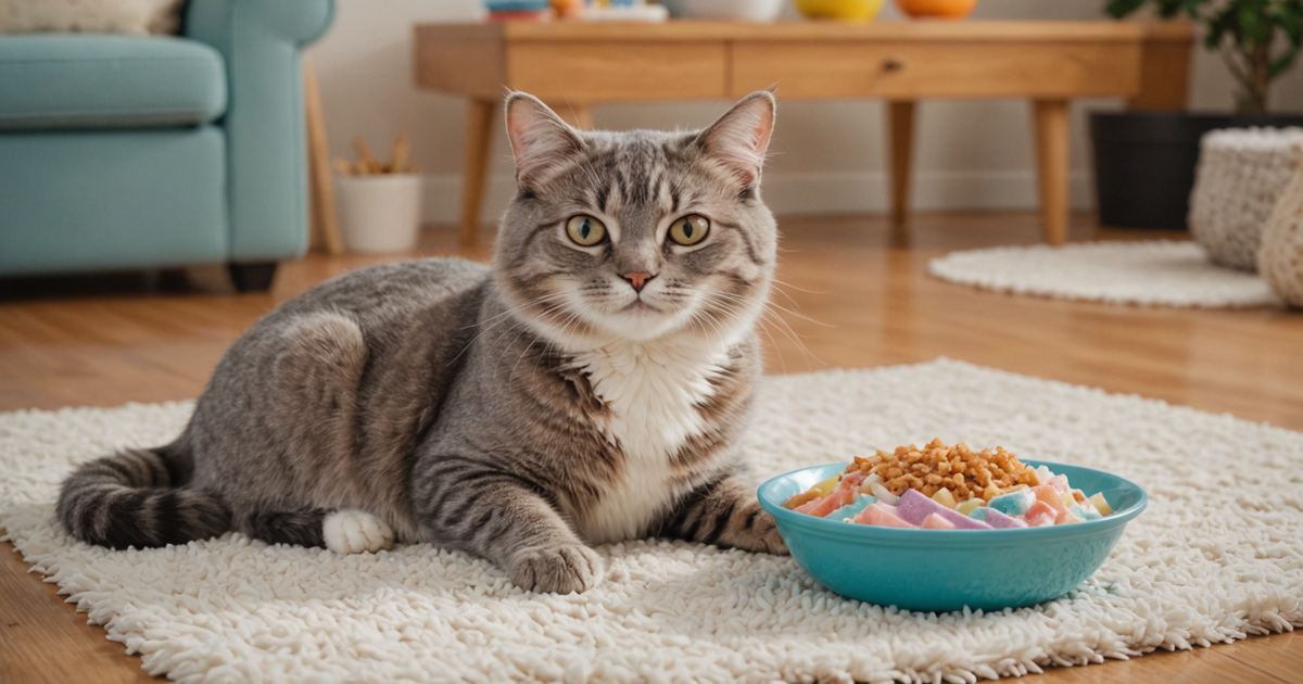 A cat enjoying a Mello Freeze meal, highlighting the product's appeal to felines