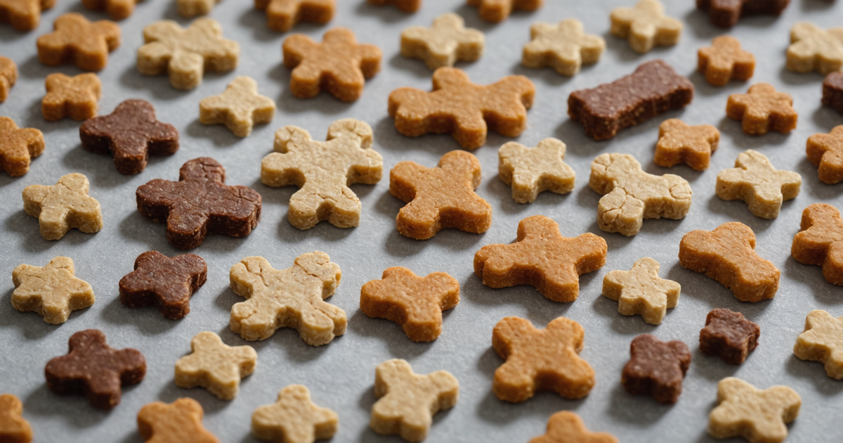 Close-up of a selection of Costco freeze-dried dog treats