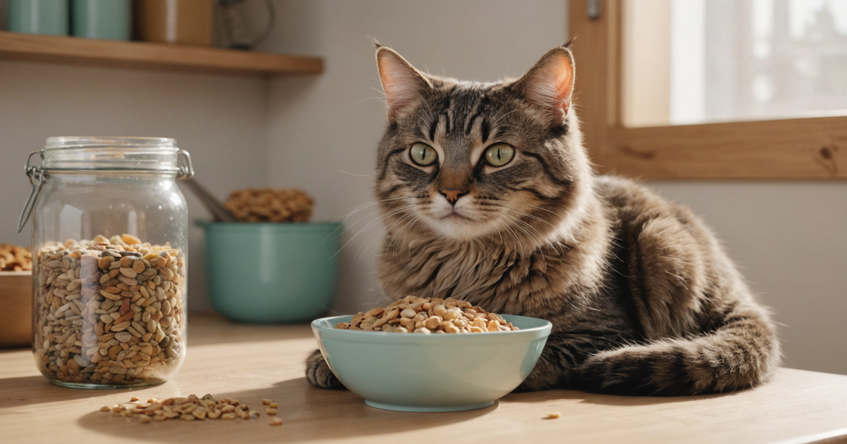 A cat enjoying a bowl of rehydrated freeze-dried food