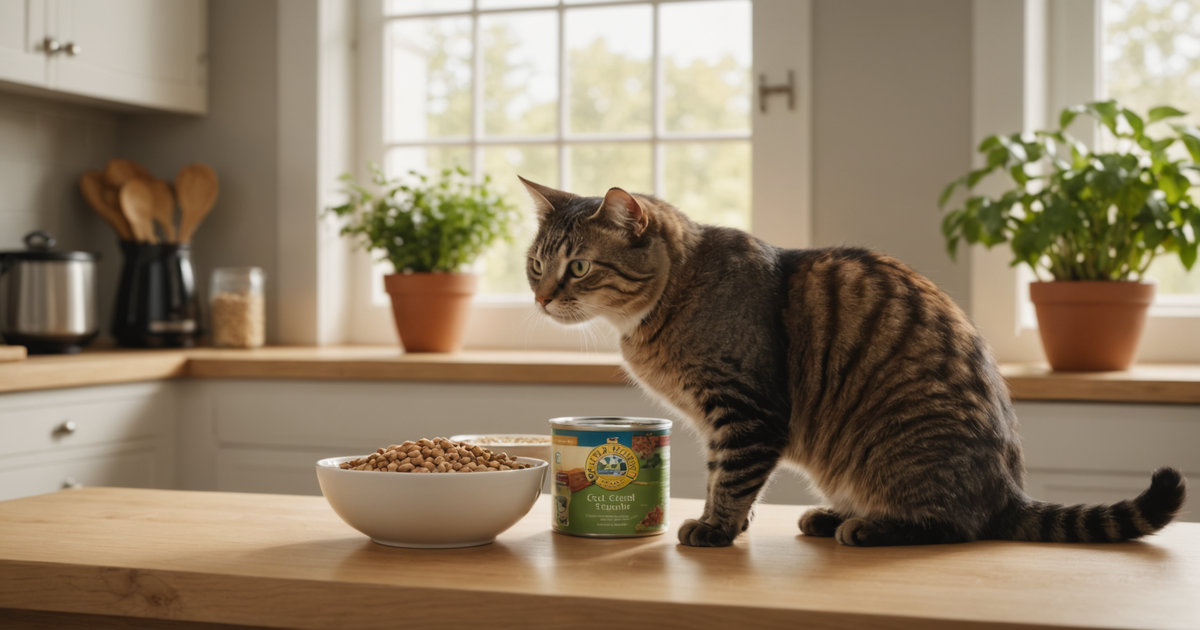 Transitioning cat food with measured portions