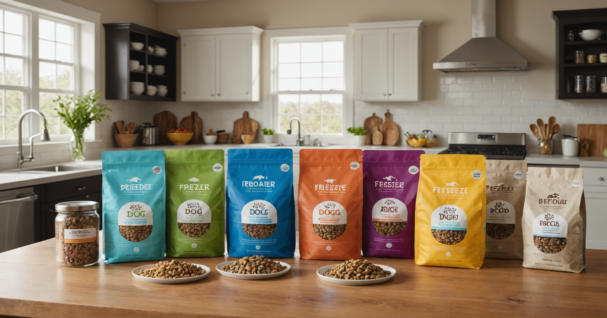 A comparison chart of top freeze-dried dog foods