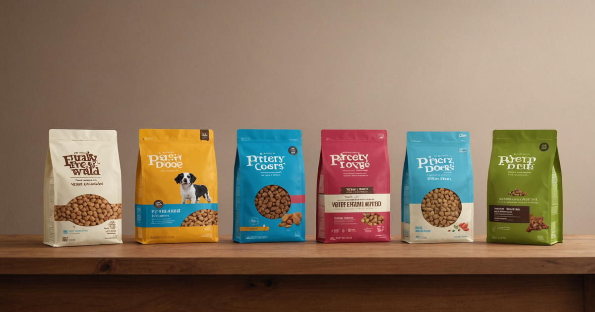 A collection of various freeze-dried pet foods available online