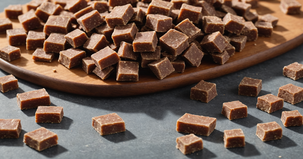 A variety of freeze-dried liver treats for dogs