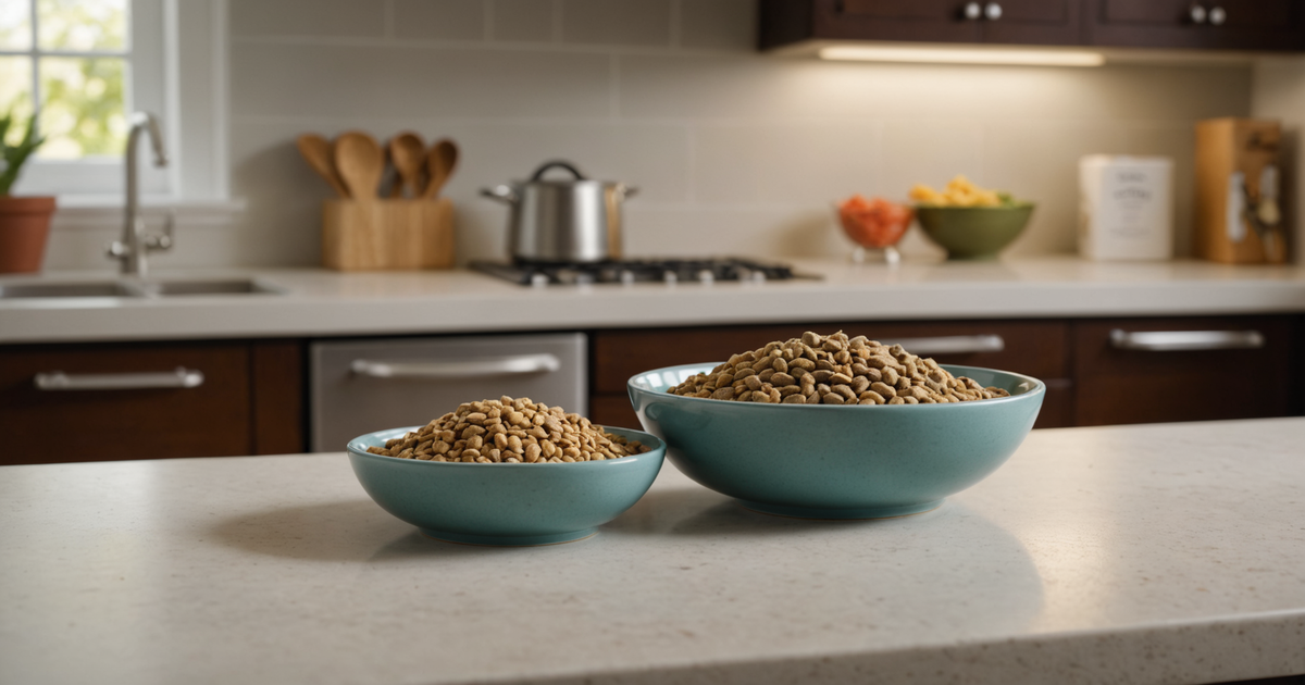 A comparison chart showing freeze dried raw food vs. other types of cat food