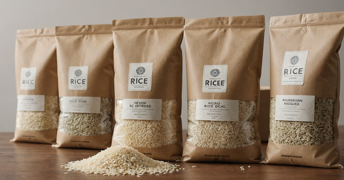 Packaged freeze dry rice ready for distribution