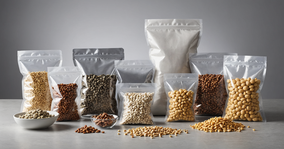 Various packaging supplies for freeze-dried goods.