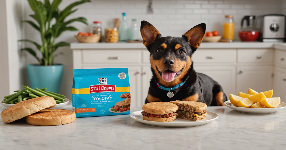 A vibrant image of Stella & Chewy's packaging with raw dinner patties on display