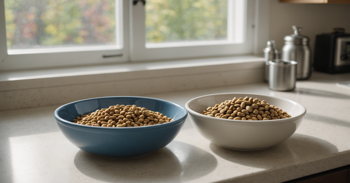 Comparison chart of canned vs. freeze-dried raw cat food