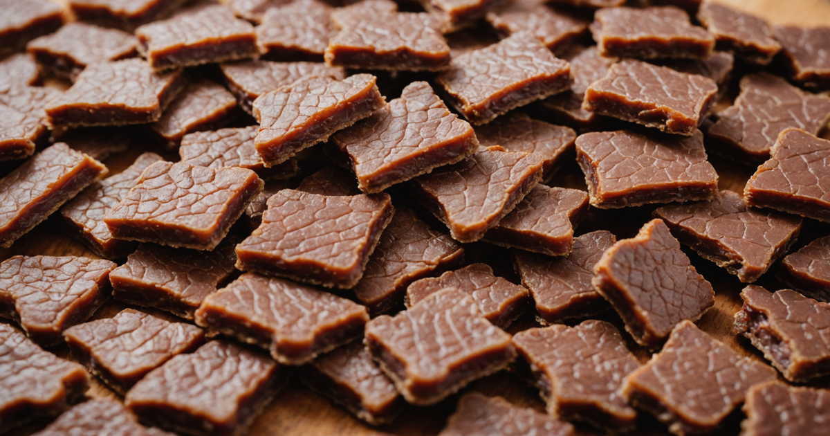 A close-up shot of PureBites Beef Liver Dog Treats