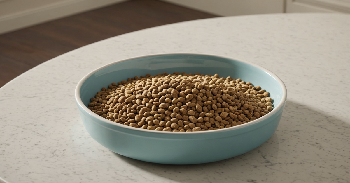 Rehydrated freeze-dried dog food in a bowl