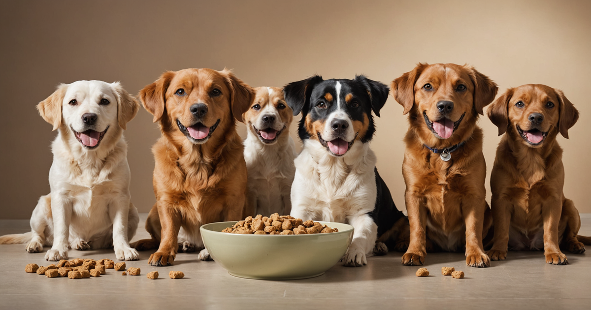 Dogs enjoying freeze-dried treats