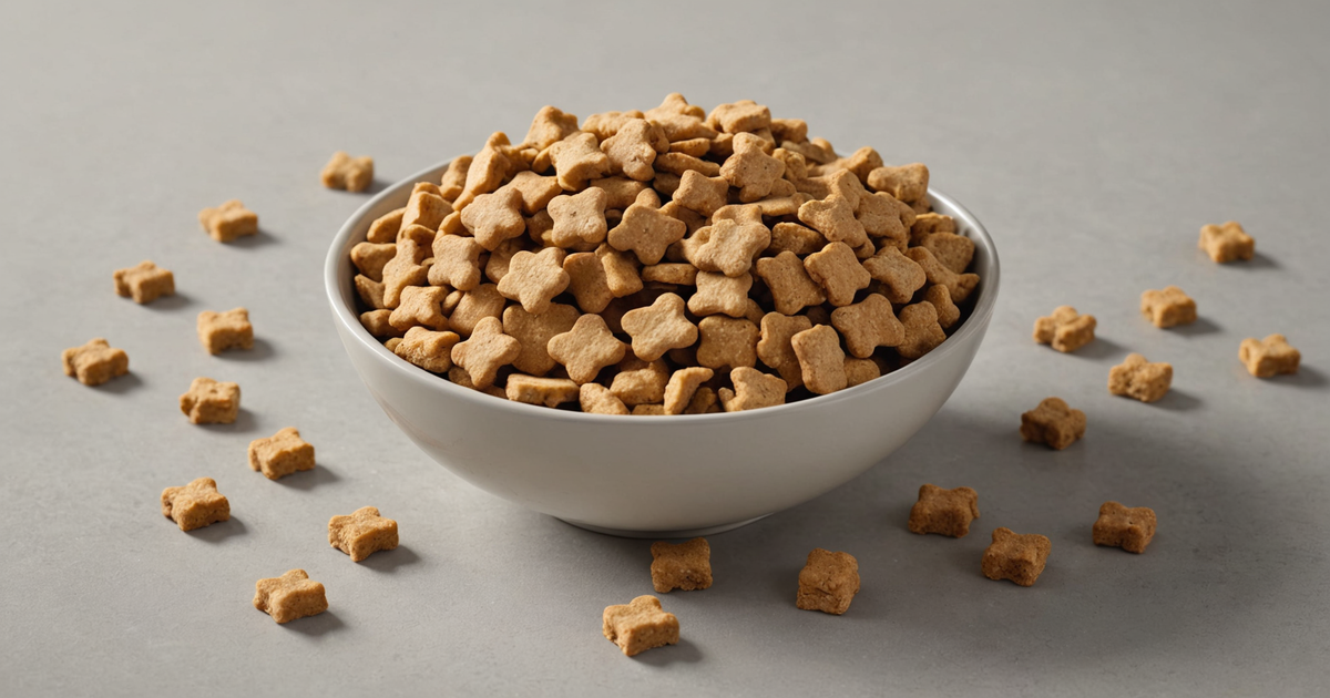 A variety of freeze-dried dog treats in a bowl