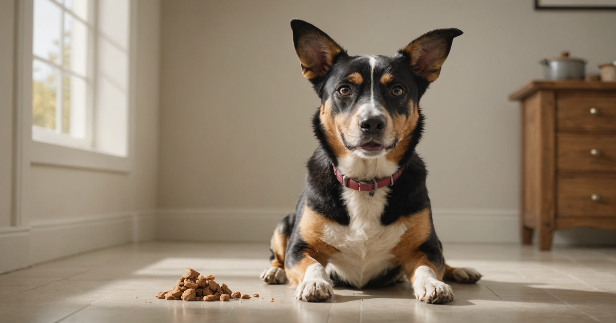 Dog eagerly waiting for a freeze-dried treat