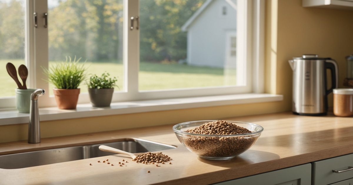 A step-by-step guide on how to rehydrate freeze-dried dog food.