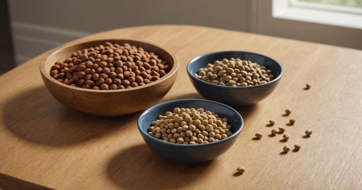 An infographic showing the nutritional comparison between freeze-dried meat and conventional pet food.