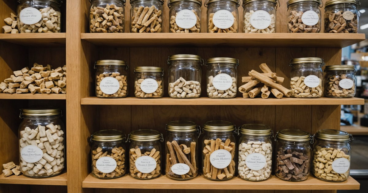A comparison chart of freeze-dried rabbit ears versus other dog chews