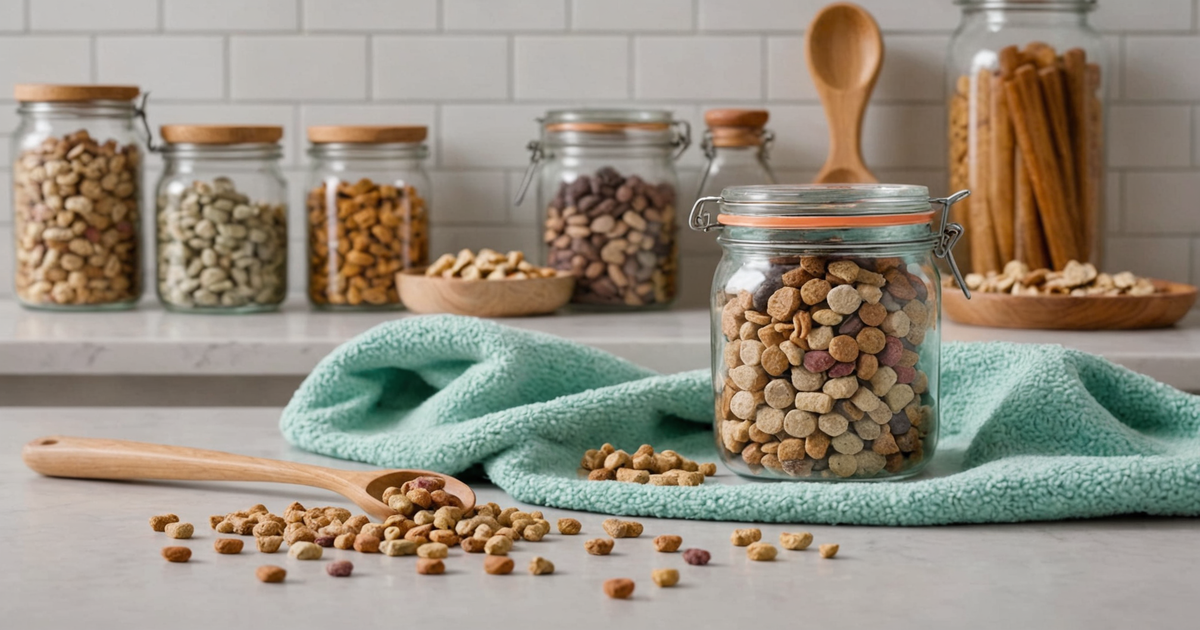 An example of how to properly store freeze-dried cat treats to maintain freshness.