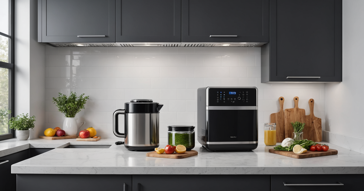 A compact freeze dryer sitting on a kitchen counter