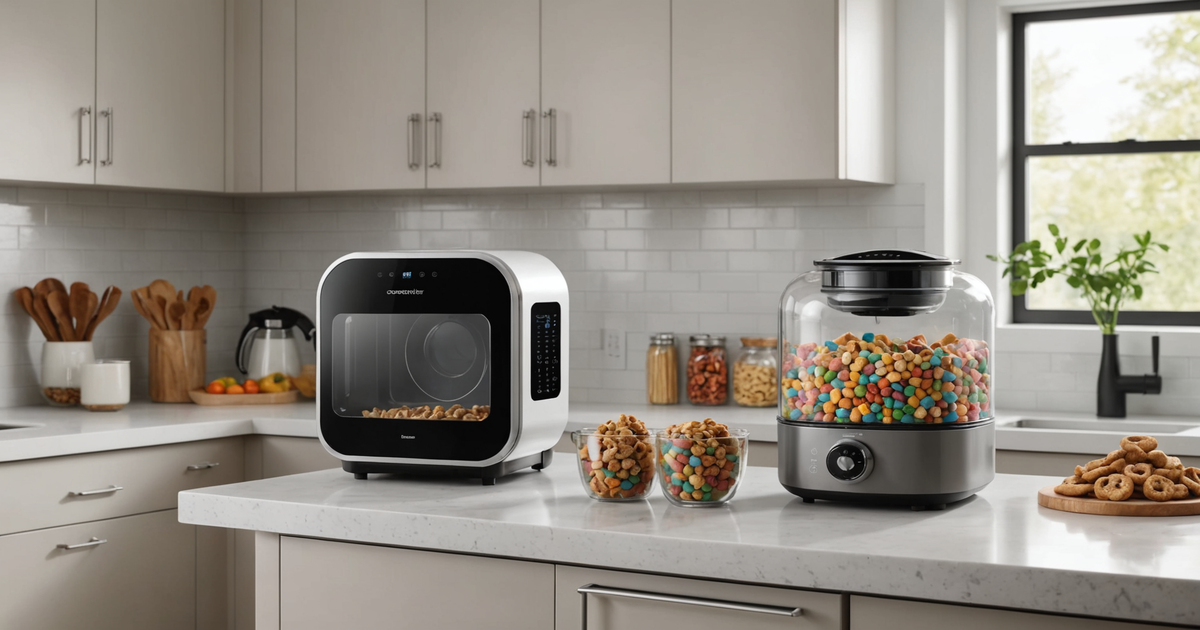 A home freeze dryer with dog treats inside