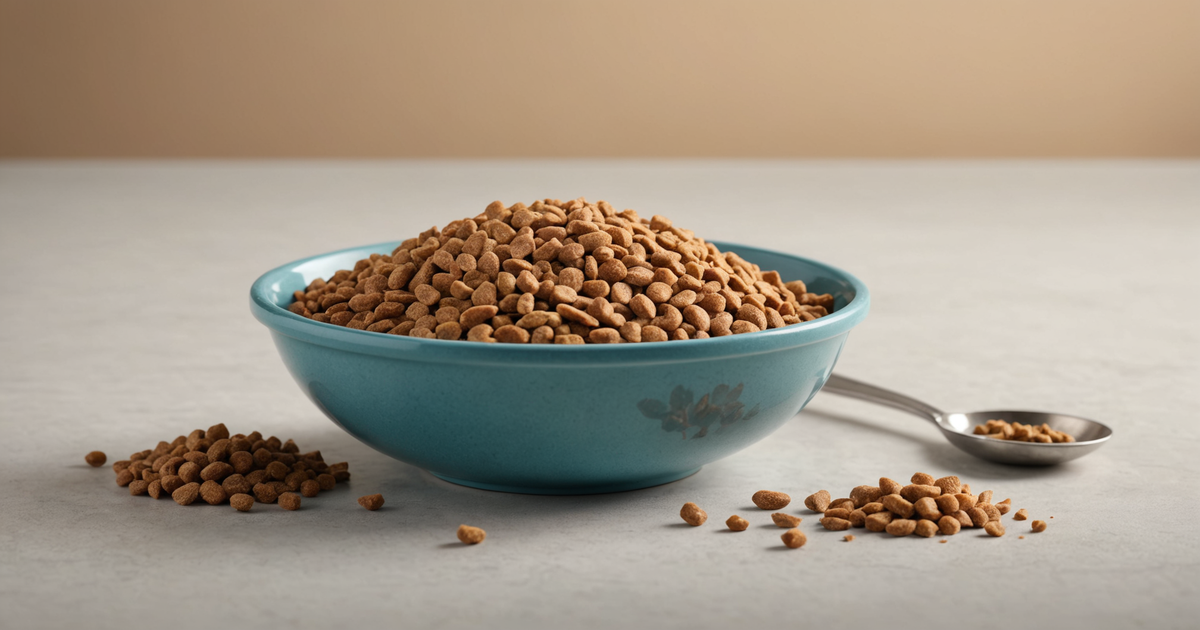 Photo of freeze-dried pet food being served