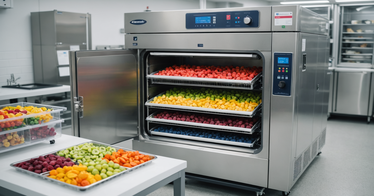 A detailed illustration of the freeze-drying process