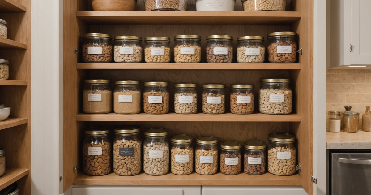 Proper storage of freeze-dried cat treats in a kitchen pantry