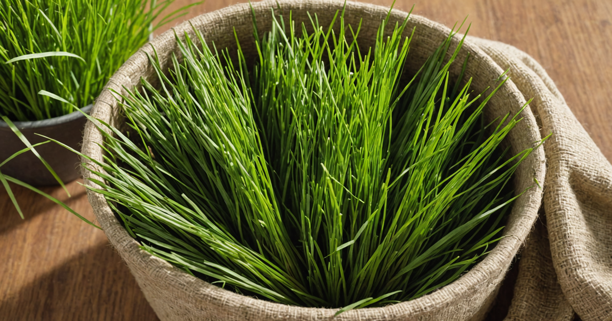 A packet of freeze-dried cat grass with nutritional labels